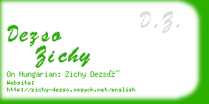 dezso zichy business card